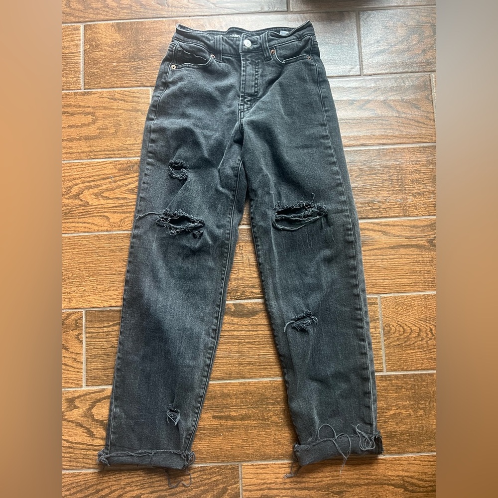 Old Navy High Raise OG Loose Black Jeans, Size: 00